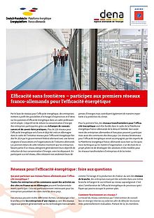 Cover Factsheet Effizienz ohne Grenzen französisch