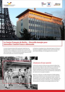 dena Factsheet : Le Centre Français de Berlin – Nouvelle énergie pour intensifier l’amitié franco-allemande